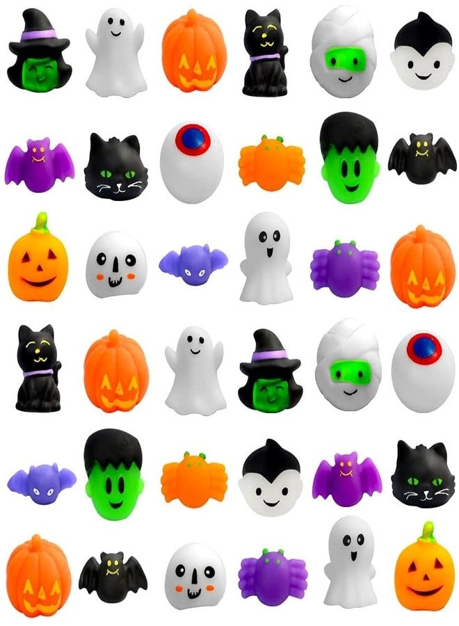 Waybla 36 PCS Squishies Kawaii Cute Mochi Squishy Stress Reliever Anxiety Toys Halloween Party Favors Treat Goody Bag Filler Gifts - Image 1